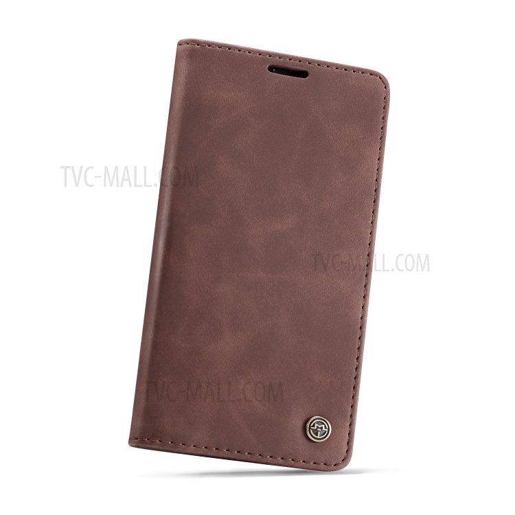 Cubierta Magnética De Cuero De La Cartera De La PU De CASEME Para El Iphone XR 6,1 Pulgadas - Café-24