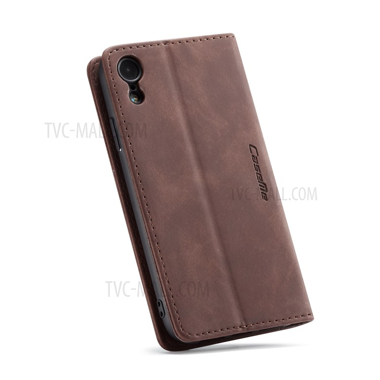 Cubierta Magnética De Cuero De La Cartera De La PU De CASEME Para El Iphone XR 6,1 Pulgadas - Café-25