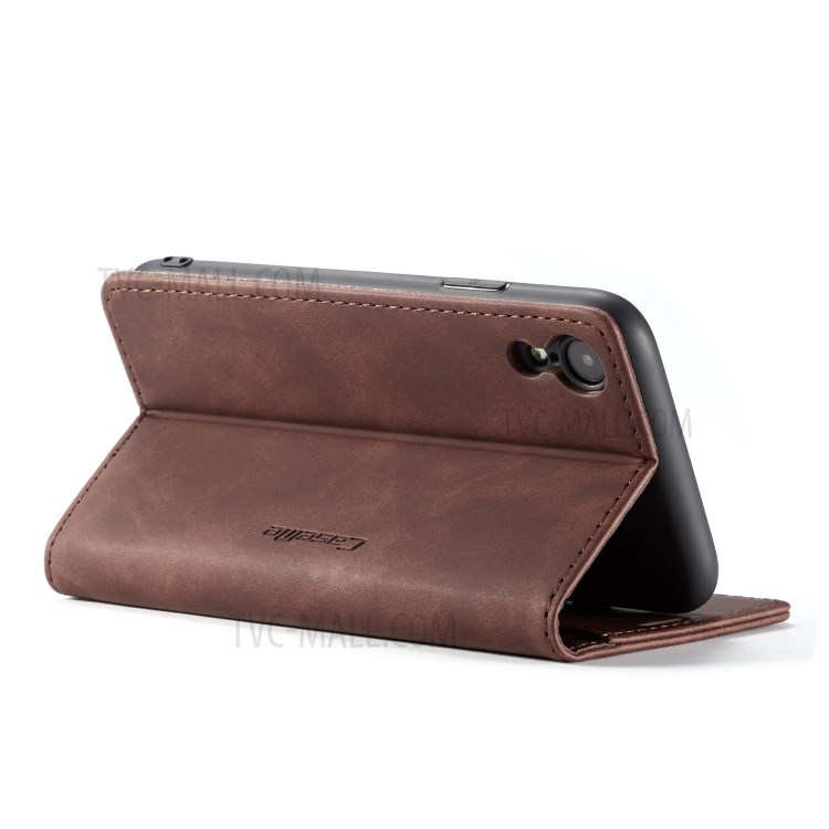 Cubierta Magnética De Cuero De La Cartera De La PU De CASEME Para El Iphone XR 6,1 Pulgadas - Café-27