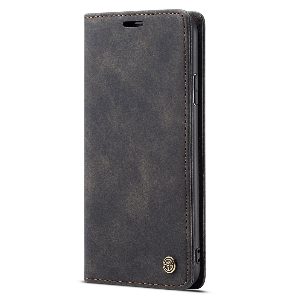 CASEME PU Couro Flip Stand Telefone Shell Para Iphone XR 6,1 Polegadas - Preto-10