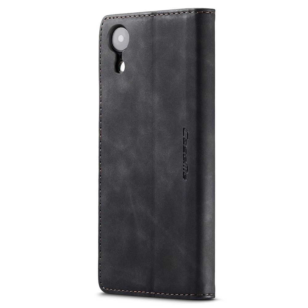 CASEME PU Couro Flip Stand Telefone Shell Para Iphone XR 6,1 Polegadas - Preto-11