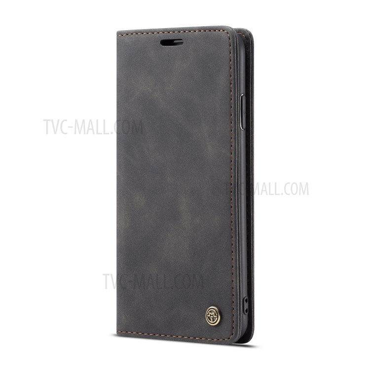 CASEME PU Couro Flip Stand Telefone Shell Para Iphone XR 6,1 Polegadas - Preto-17