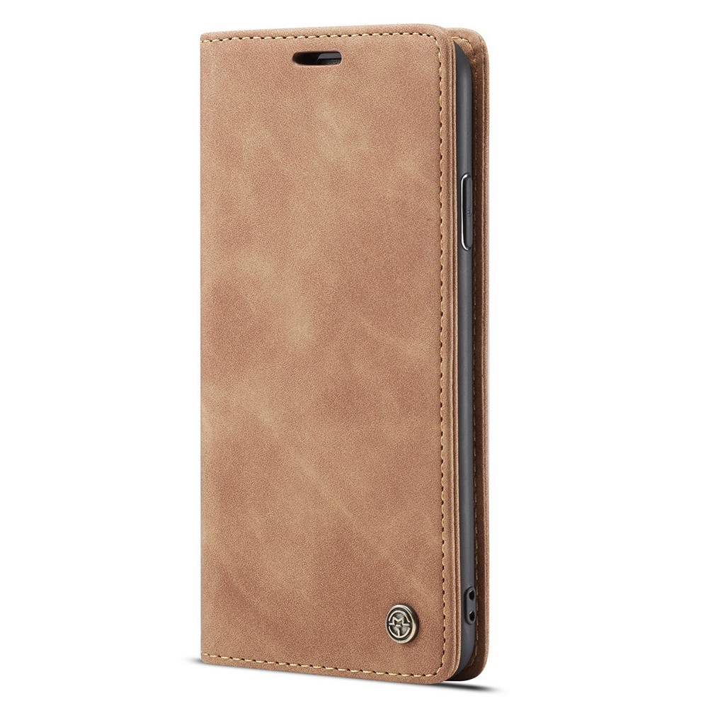Cubierta De Cuero De La Cubierta Del Teléfono Móvil De La PU De CASEME Para El Iphone XR 6,1 Pulgadas - Caqui-10