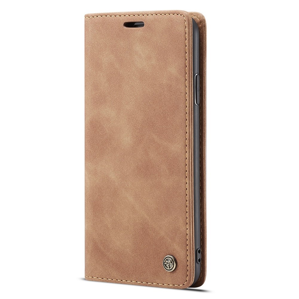 CASEME 013 Series PU Leather Mobile Phone Cover Shell for iPhone XR 6.1 inch - Khaki-10