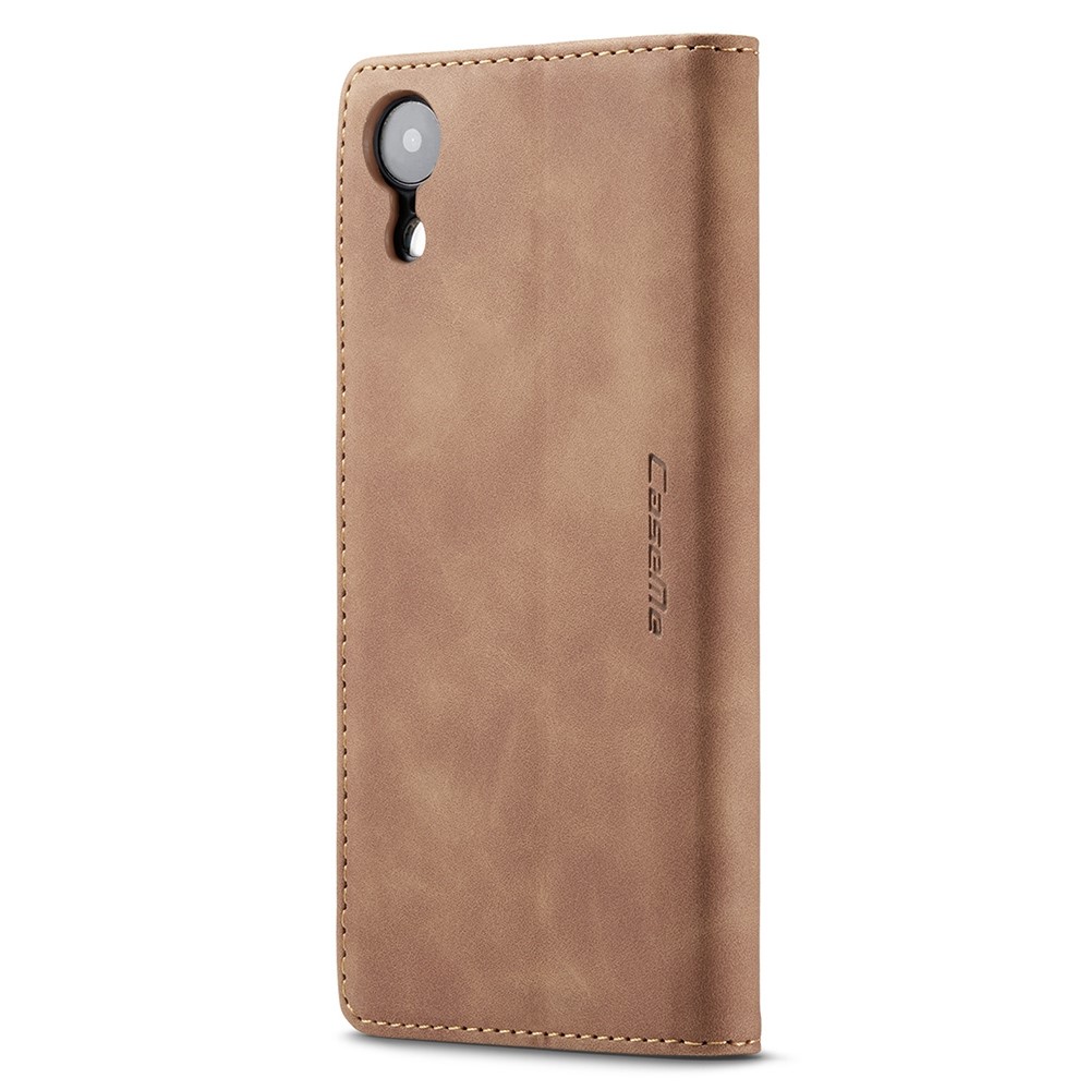 CASEME 013 Series PU Leather Mobile Phone Cover Shell for iPhone XR 6.1 inch - Khaki-11