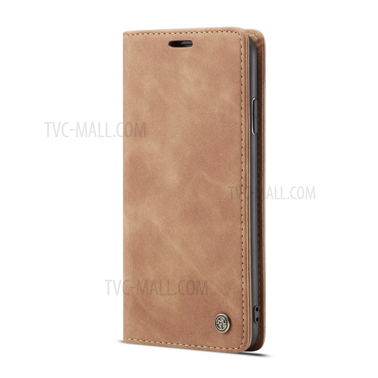 Cubierta De Cuero De La Cubierta Del Teléfono Móvil De La PU De CASEME Para El Iphone XR 6,1 Pulgadas - Caqui-19