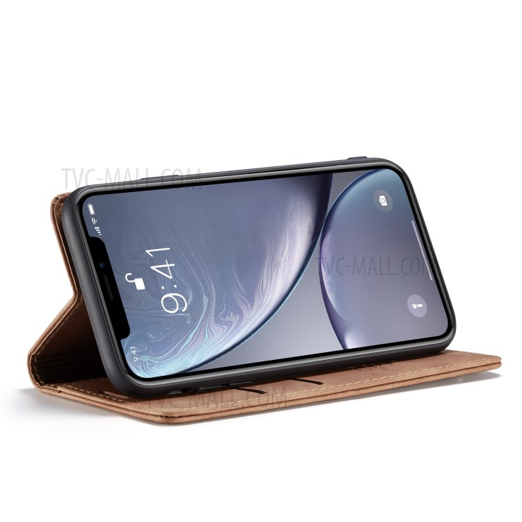 Cubierta De Cuero De La Cubierta Del Teléfono Móvil De La PU De CASEME Para El Iphone XR 6,1 Pulgadas - Caqui-27