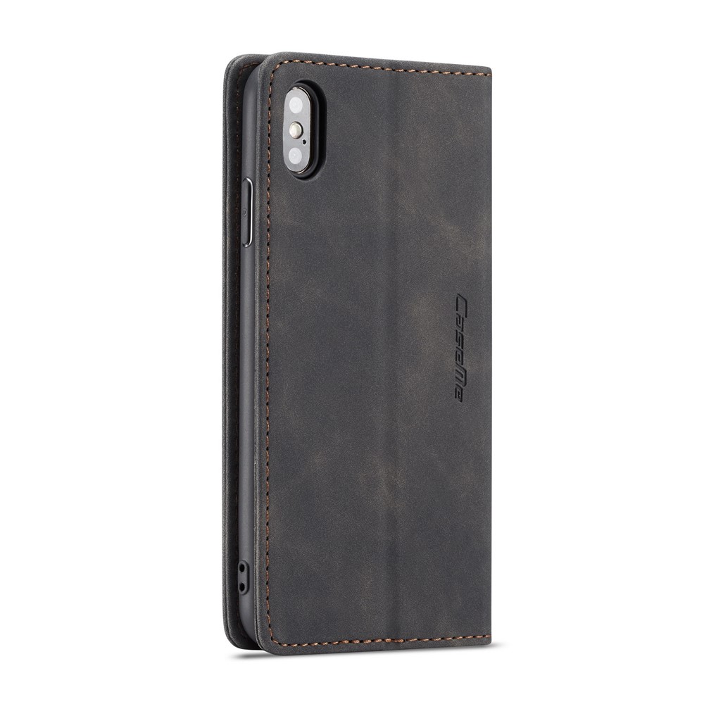 CASEME PU Leather Wallet Stand Phone Case for iPhone XS Max 6.5 inch - Black-19