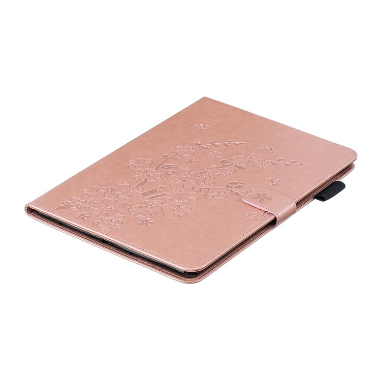 Imprint Flower Wallet Leather Case for iPad 9.7-inch (2018)/9.7-inch (2017)/Air 2/Air - Rose Gold-6