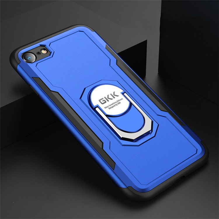 

ТПУ + ПК Кольцо Стенд Броня Телефон Чехол Для Iphone 8/7 4,7 Дюйма - Синий