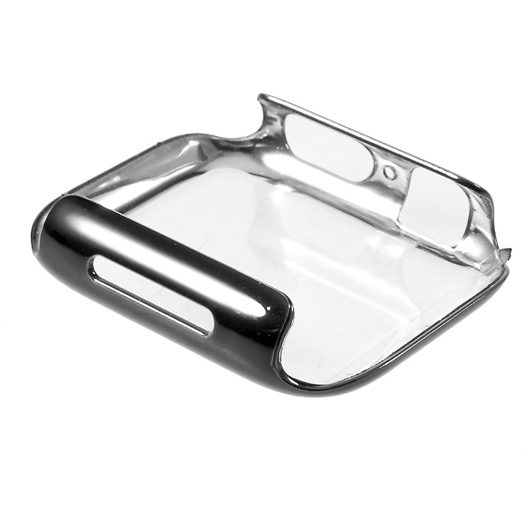 Plated PC Bumper Protector Cover for Apple Watch Series 4 44mm/Series 3 2 1 42mm - Black-4