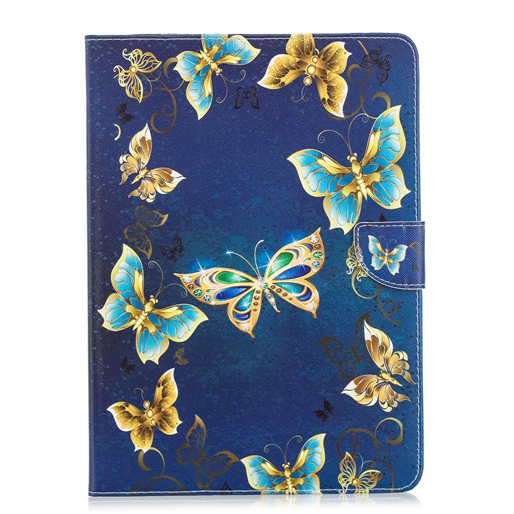 Caso Tablet Para Ipad 4/3/2 Impressão Padrão Wallet Stand Estojo De Couro - Linda Borboleta-1