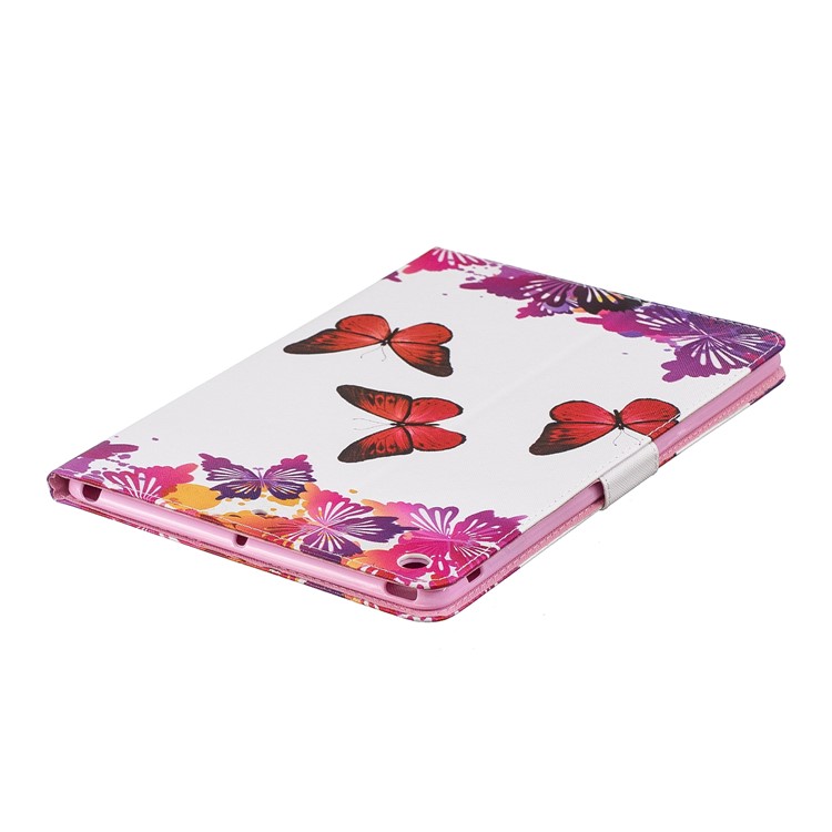 Caso Tablet Para Ipad 4/3/2 Impressão Padrão Wallet Stand Estojo De Couro - Borboleta Vermelha-4