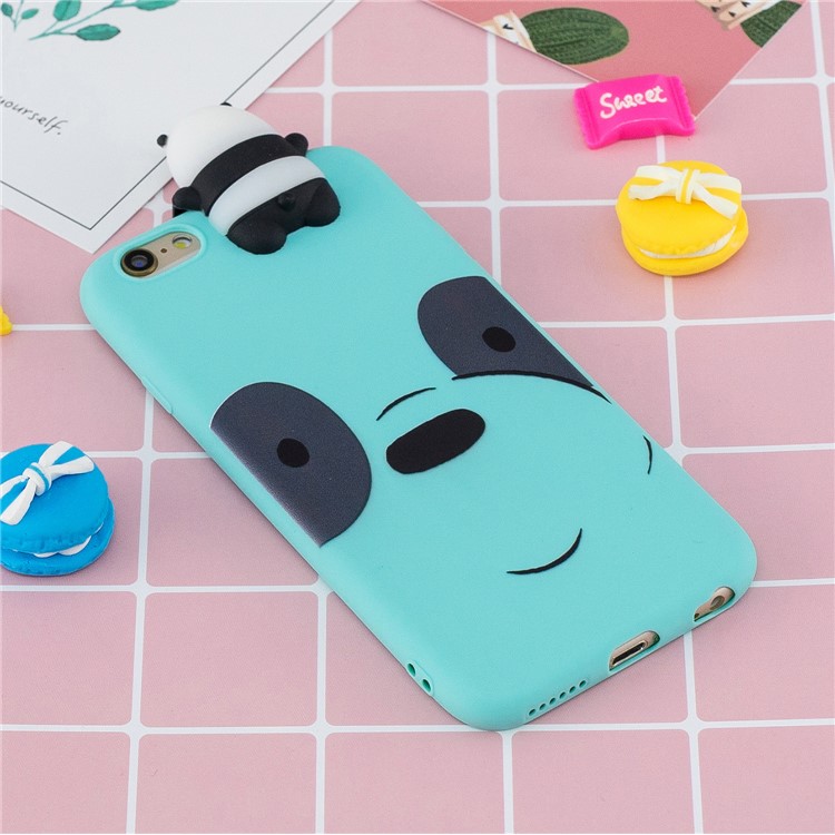 3D Cute Doll Patterned TPU Cell Phone Case for iPhone 6s / 6 4.7-inch - Panda-12