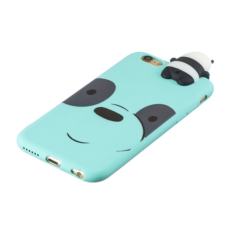 3D Cute Doll Patterned TPU Cell Phone Case for iPhone 6s / 6 4.7-inch - Panda-4