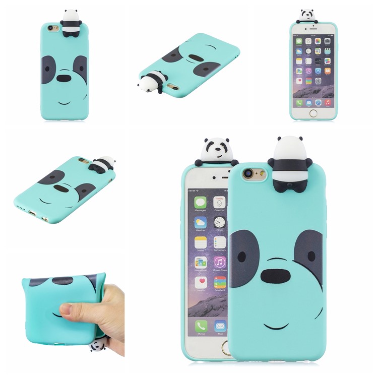 3D Cute Doll Patterned TPU Cell Phone Case for iPhone 6s / 6 4.7-inch - Panda-7