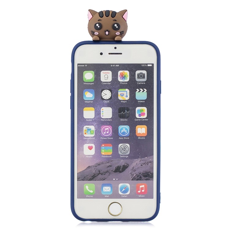 3D Cute Doll Patterned TPU Cell Phone Case for iPhone 6s / 6 4.7-inch - Cats-3