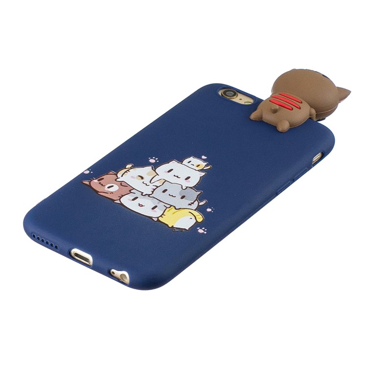 3D Cute Doll Patterned TPU Cell Phone Case for iPhone 6s / 6 4.7-inch - Cats-4