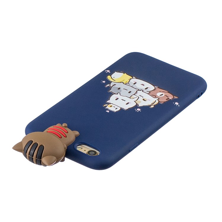 3D Cute Doll Patterned TPU Cell Phone Case for iPhone 6s / 6 4.7-inch - Cats-5