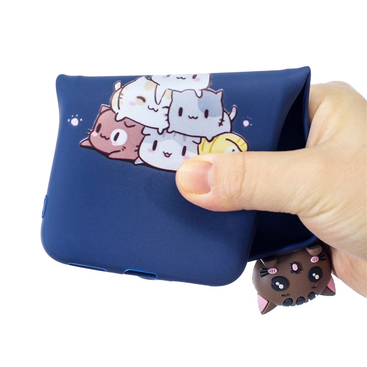 3D Cute Doll Patterned TPU Cell Phone Case for iPhone 6s / 6 4.7-inch - Cats-6