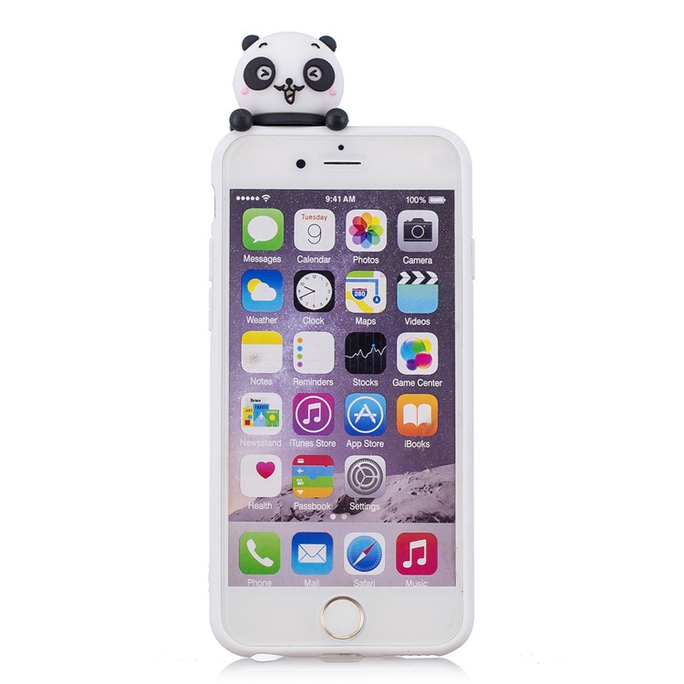 3D Cute Doll Patterned TPU Cell Phone Case for iPhone 6s / 6 4.7-inch - Lovely Panda-3