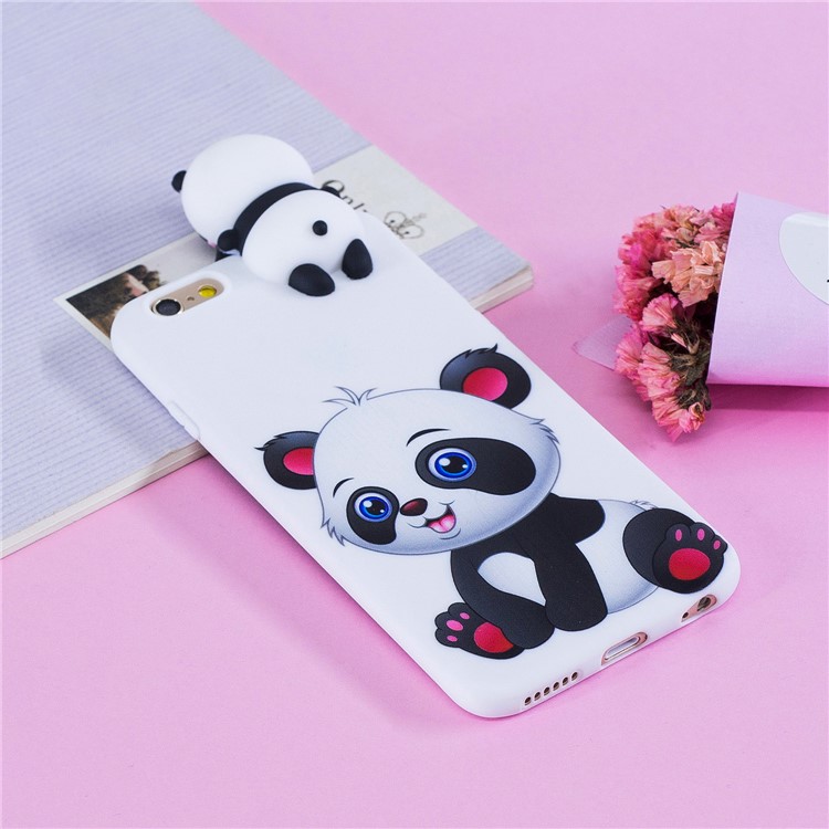 3D Cute Doll Patterned TPU Cell Phone Case for iPhone 6s / 6 4.7-inch - Lovely Panda-8