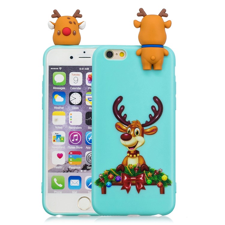 3D Cute Doll Patterned TPU Mobile Phone Case for iPhone 6s / 6 4.7-inch - Elk-1