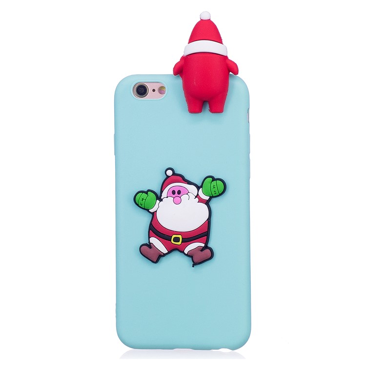 

3D Cute Doll Patterned TPU Mobile Phone Case for iPhone 6s / 6 4.7-inch - Santa Clause / Baby Blue, iPhone 6s 4.7-inch