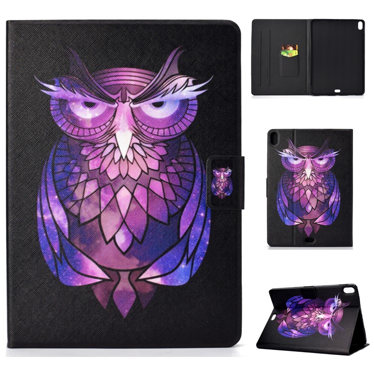 

Pattern Printing Stand Leather Cover with Card Slots for iPad Pro 11-inch (2018) - Owl, iPad Pro 11-inch (2018)