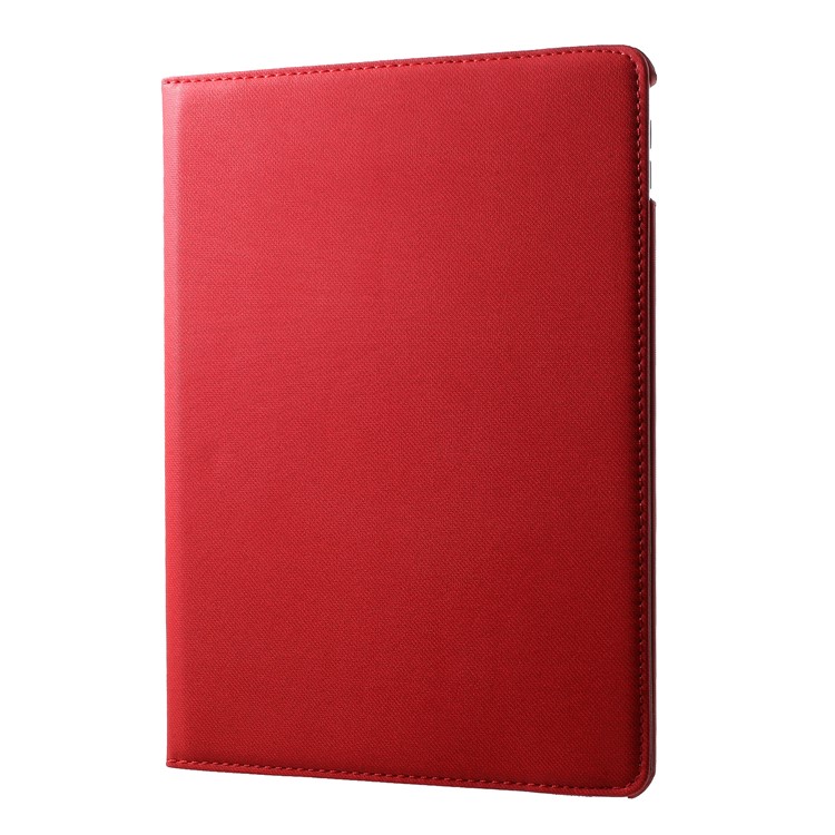 Cloth Skin Rotary Stand Leather Tablet Case for iPad Air 2 - Red-4