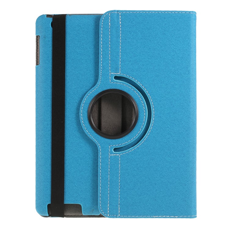 Twill Texture Leather 360-degree Rotary Stand Case for iPad 4 3 2 - Blue-5