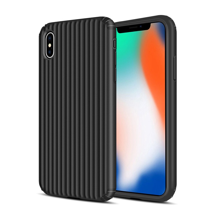 Suitcase Shaped Shock-proof PC TPU Hybrid Back Case for iPhone XS/X 5.8 inch - Black-3