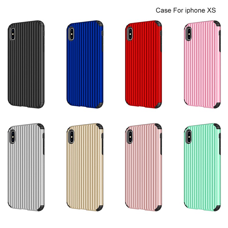 Suitcase Shaped Shock-proof PC TPU Hybrid Back Case for iPhone XS/X 5.8 inch - Black-4