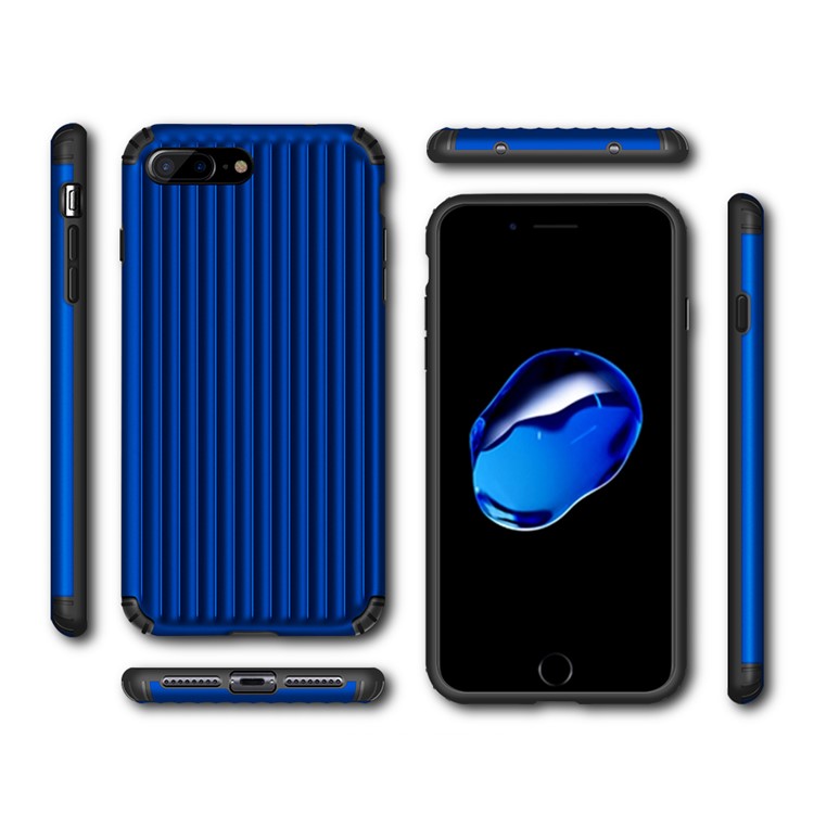 Suitcase Shaped Shock-proof PC TPU Hybrid Mobile Case for iPhone 8 Plus / 7 Plus - Blue-2