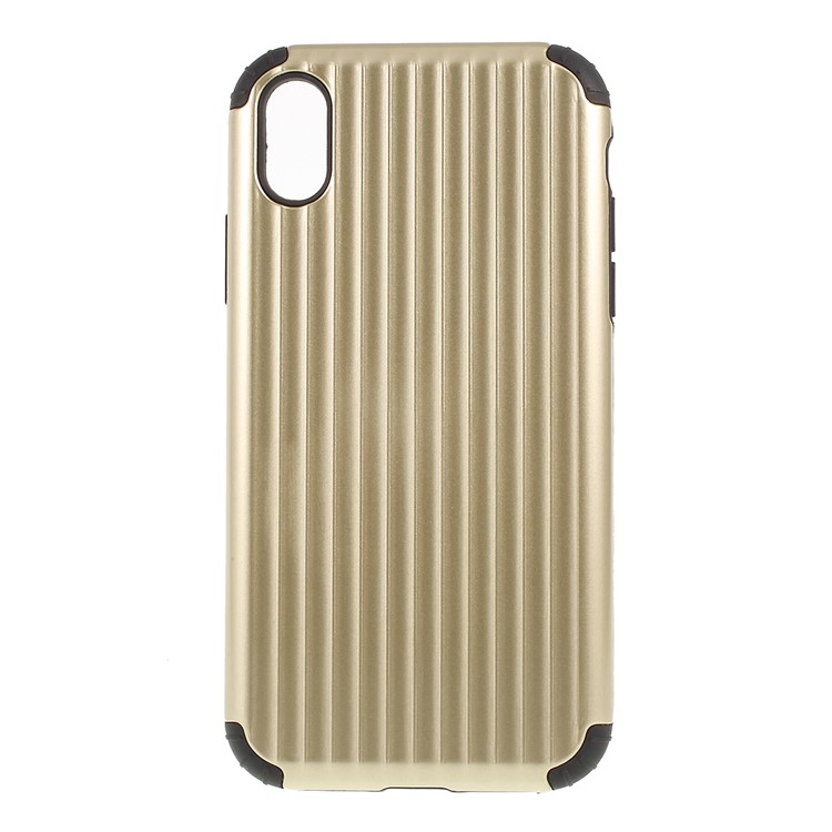 

For iPhone XR 6.1 inch Suitcase Shaped Shockproof Case PC TPU Hybrid Shell - Gold, iPhone XR 6.1 inch