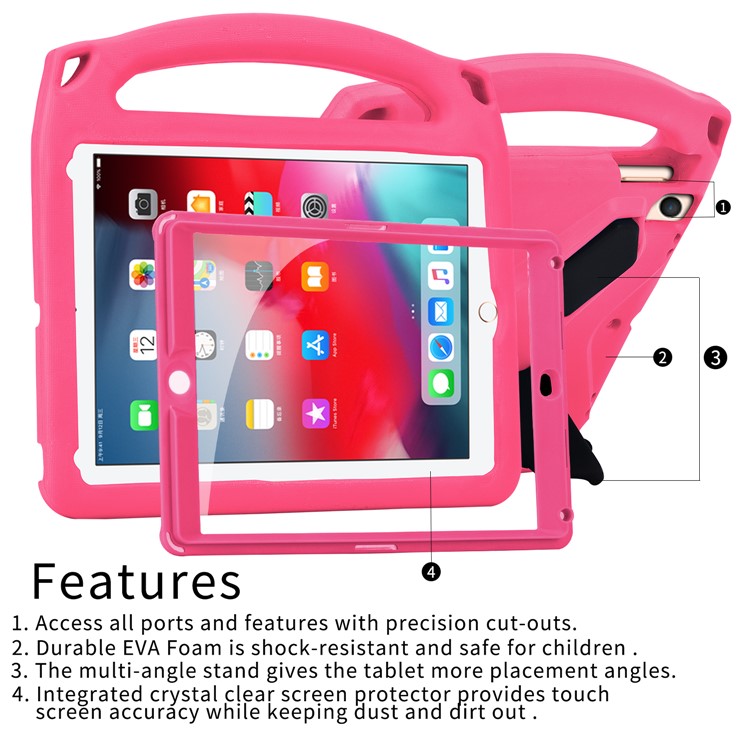 EVA Foam Shockproof Protective Cover with Kickstand for iPad 9.7-inch (2018)/9.7-inch (2017)/Pro 9.7 inch (2016)/Air 2/Air (2013) - Rose-5