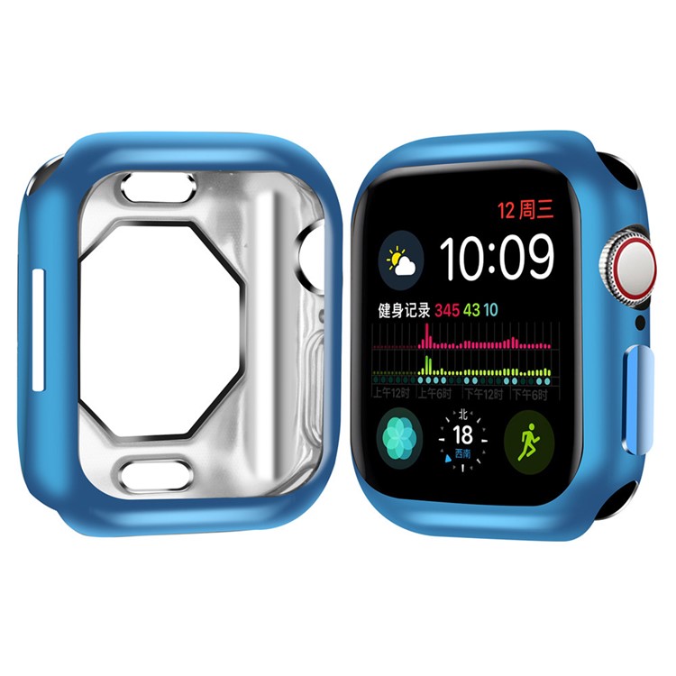 

Гальванический Мягкий ТПУ Защитный Корпус Для Apple Watch Серии 4 44 Мм - Синий, Apple Watch Series 4 44mm