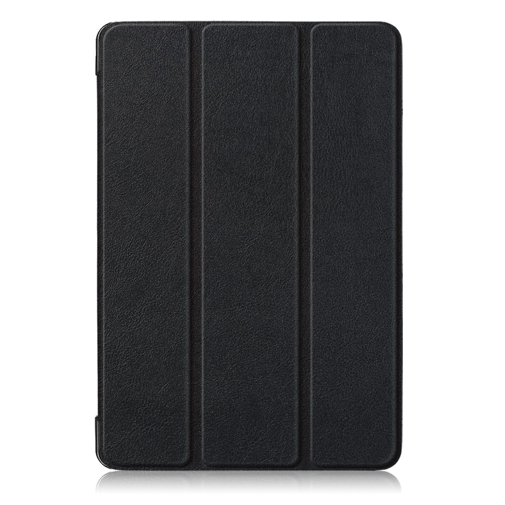 Para iPad Mini (2019) 7.9 Pulgadas / Mini 4 Funda de Cubierta de Tableta Inteligente de Cuero Tri-pliegue de Stand - Negro