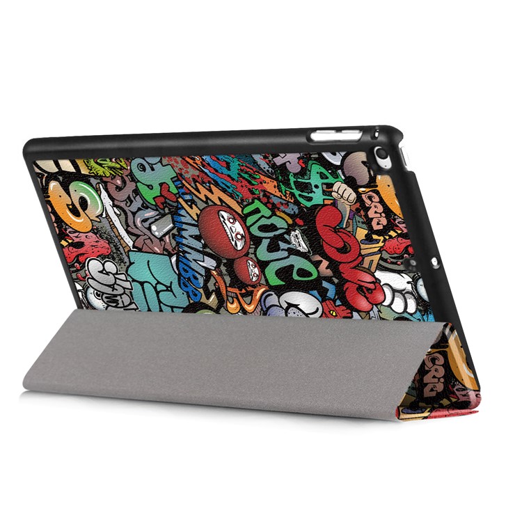 Pattern Printing Tri-fold Stand PU Leather Smart Tablet Case for iPad mini 4 / mini (2019) - Graffiti Pattern-6