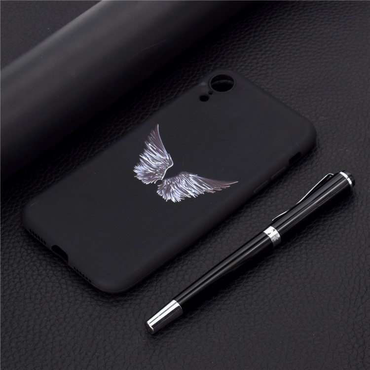 Matte Pattern Printing TPU Mobile Phone Cover for iPhone XR 6.1 inch - Wings-6