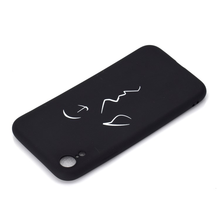 Matte Pattern Printing TPU Mobile Phone Cover for iPhone XR 6.1 inch - Abstract Face-4