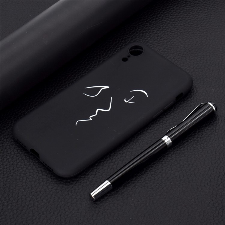 Matte Pattern Printing TPU Mobile Phone Cover for iPhone XR 6.1 inch - Abstract Face-8