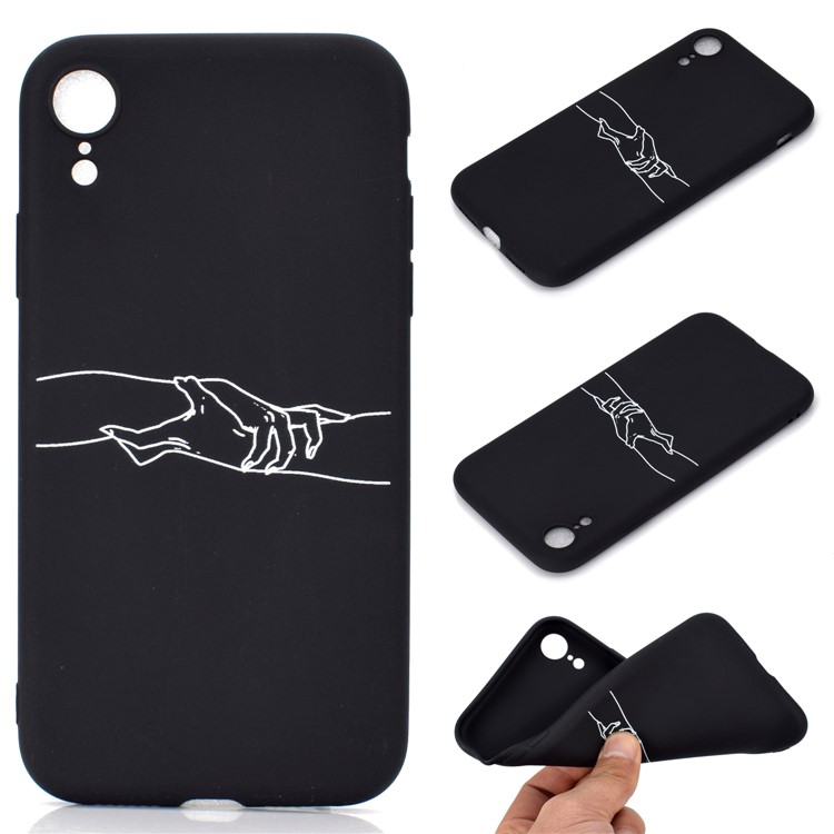 Motif Mate Impression Couverture De Téléphone Portable TPU Pour Iphone XR 6.1 Pouces - Main Dans La Main-1