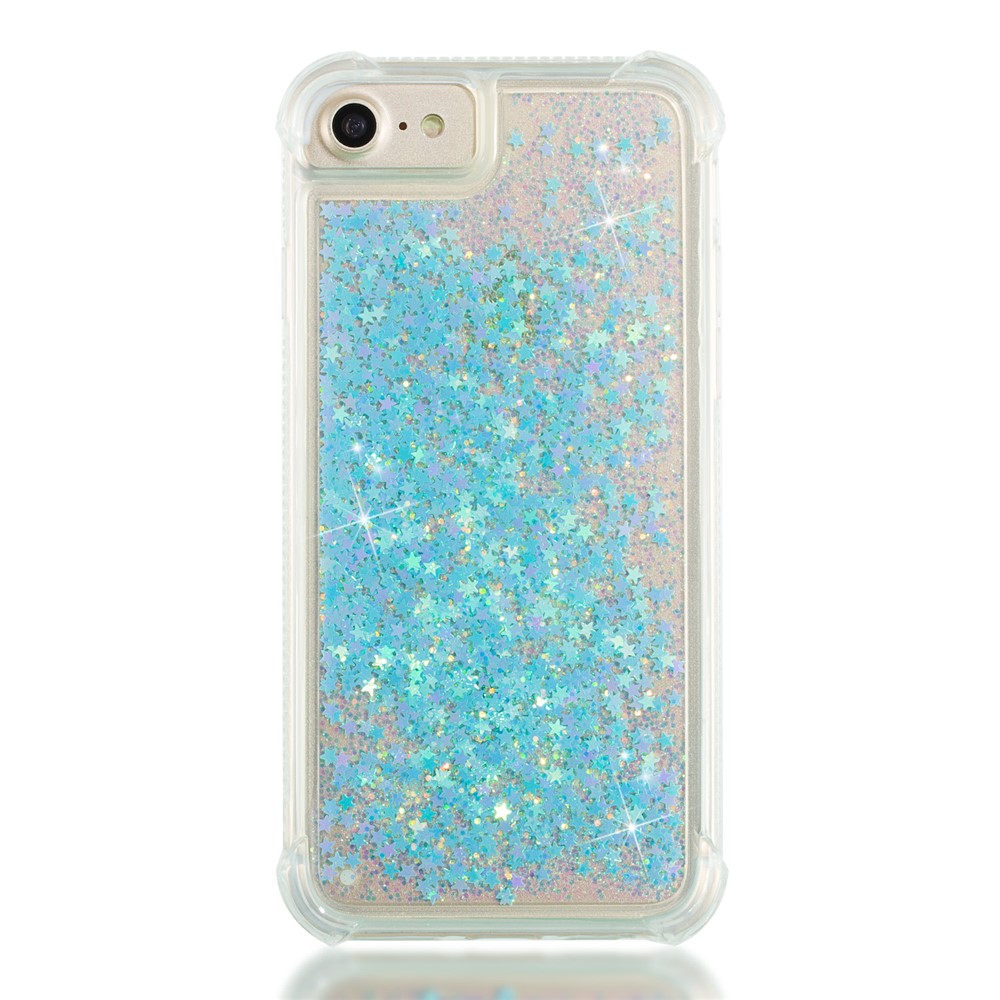 Dynamic Quicksand Shock-absorbing TPU Protection Phone Casing for iPhone SE 2nd Gen (2020)/8/7/6s/6 4.7 inch - Cyan-4