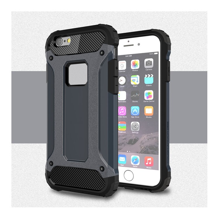 

Solid PC + TPU Hybrid Cover Case for iPhone 6s Plus / 6 Plus - Dark Blue
