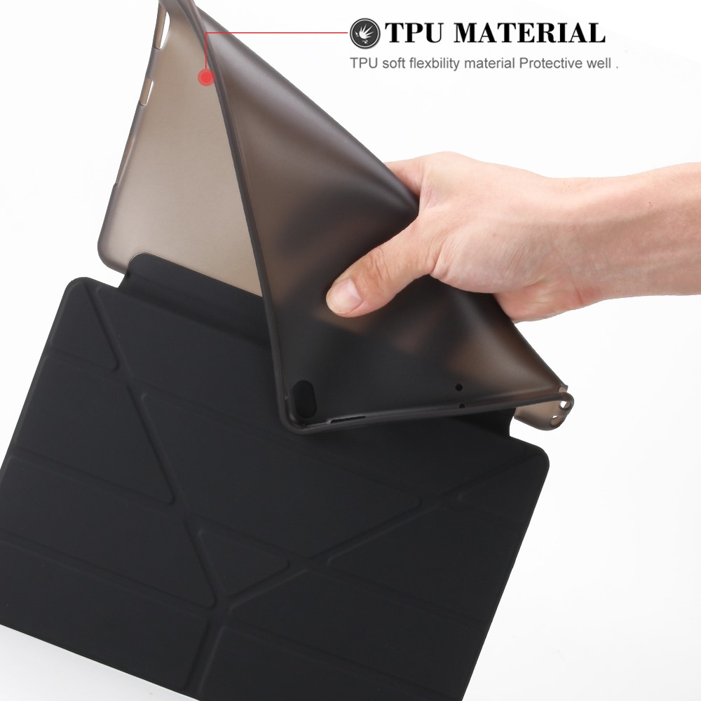 Tableau D'origami Case Intelligent En Cuir Pour IPad Air 10.5 (2019) / Pro 10,5 Pouces (2017) - Noir