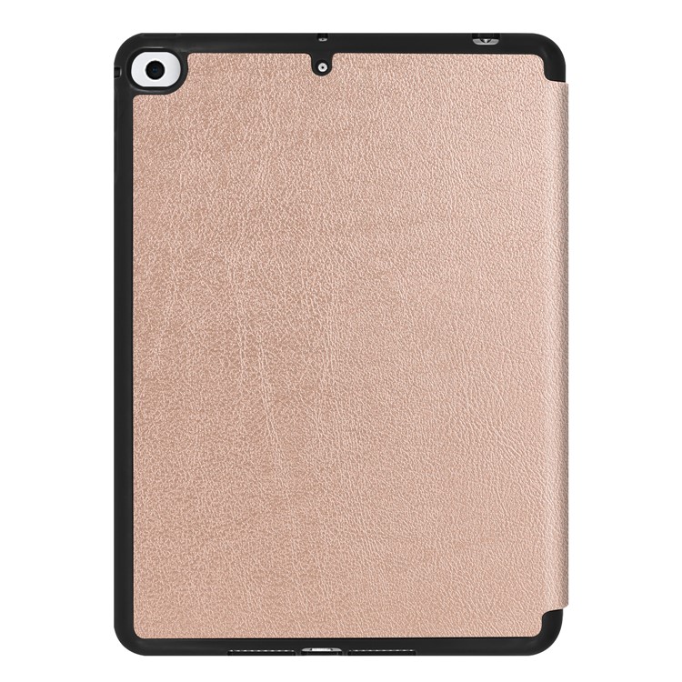 Dreifachgefalteter Standplatz PU-Ledertasche Mit Stift Für Ipad Mini (2019) 7,9 Zoll / iPad Mini 4 - Roségold-10