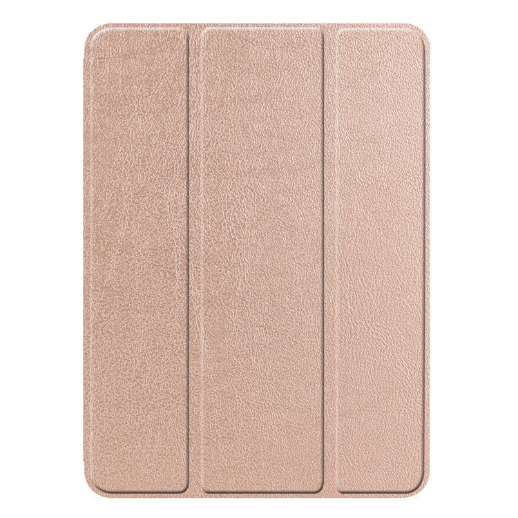 Dreifachgefalteter Standplatz PU-Ledertasche Mit Stift Für Ipad Mini (2019) 7,9 Zoll / iPad Mini 4 - Roségold-11