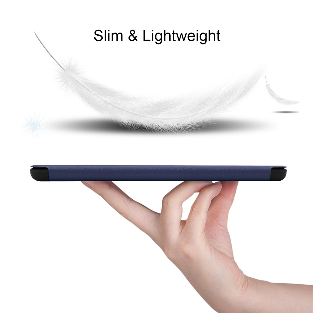 Tri-fold Stand PU Leather Smart Case with Pen Slot for iPad mini (2019) 7.9 inch / iPad mini 4 - Dark Blue-2