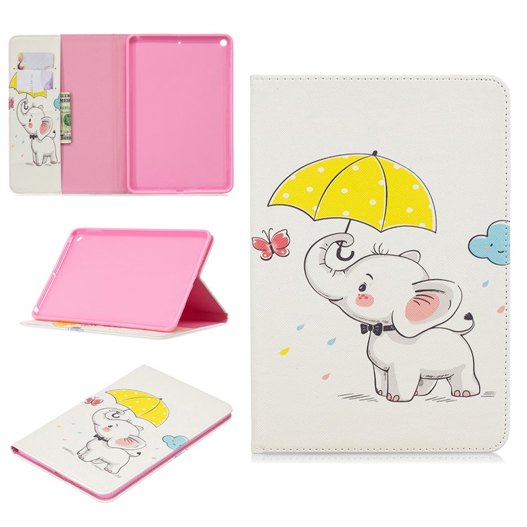 

Tablet Case for iPad mini (2019) 7.9 inch Pattern Printing PU Leather Wallet Stand Shell - Elephant Holding An umbrella, iPad mini (2019) 7.9 inch
